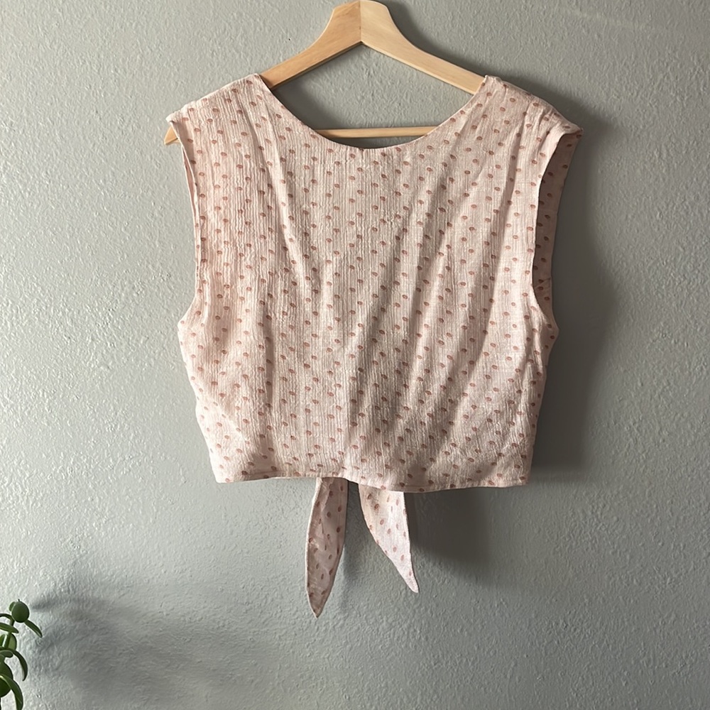 Blush Polka Dot Blouse - Picture 8 of 15